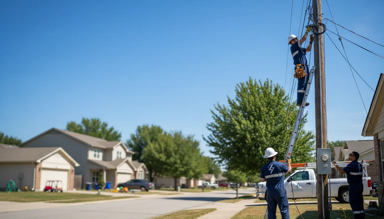 Residential electrician providing installation services in Dover, TN